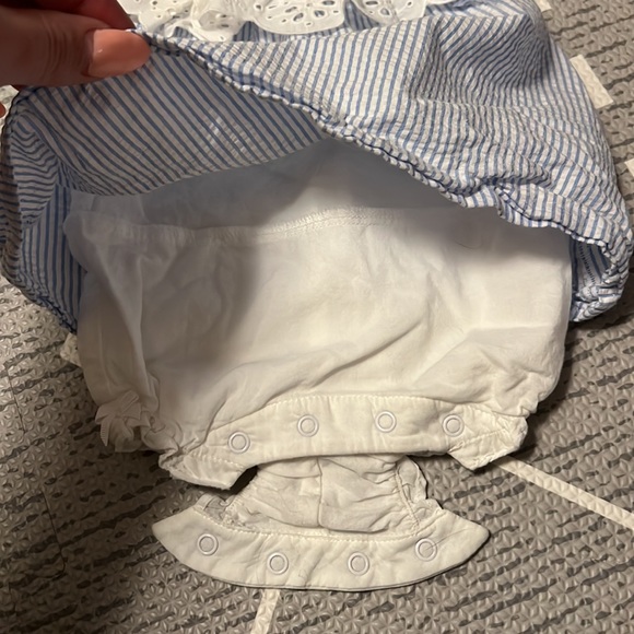 Janie and Jack SEERSUCKER dress- 0-3M - Picture 3 of 5